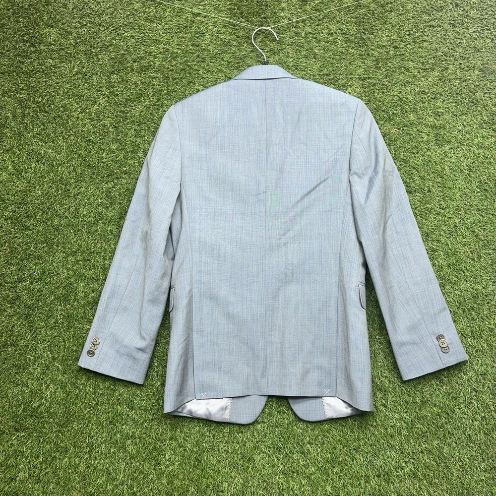 John Varvatos Blazer Boys 14R Youth Blue 100% Wool Two Button Front NWT
